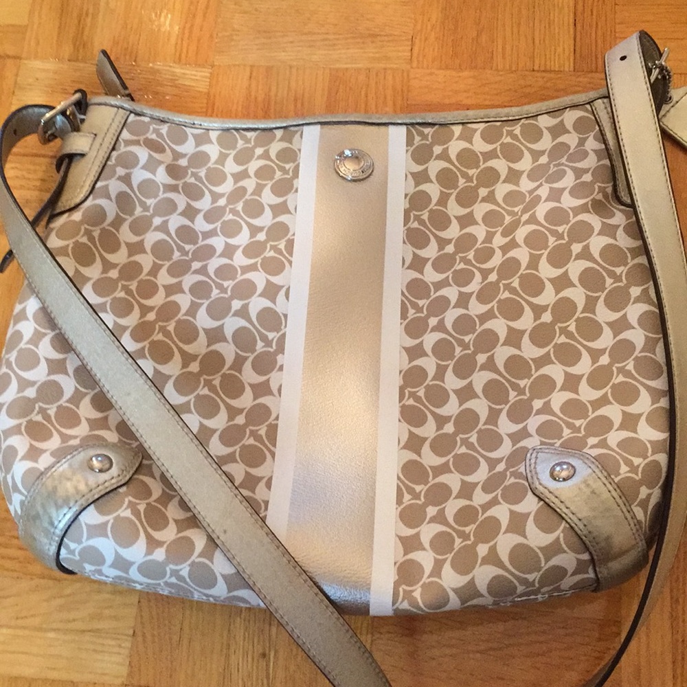 Metallic Coach crossbody